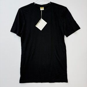 ONNO T-Shirt Mens XS Black New Organic Bamboo Cotton Crewneck Tee